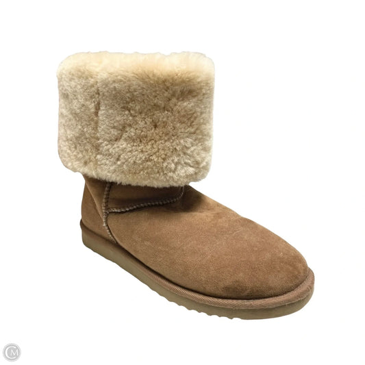 Boots Designer By Ugg In Cream & Tan, Size: 9