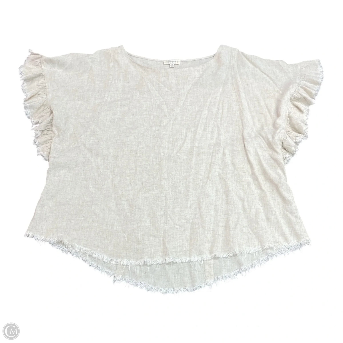 Top Short Sleeve By Umgee In Beige, Size: Xl