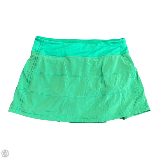 Athletic Skort By Lululemon In Green, Size: 8