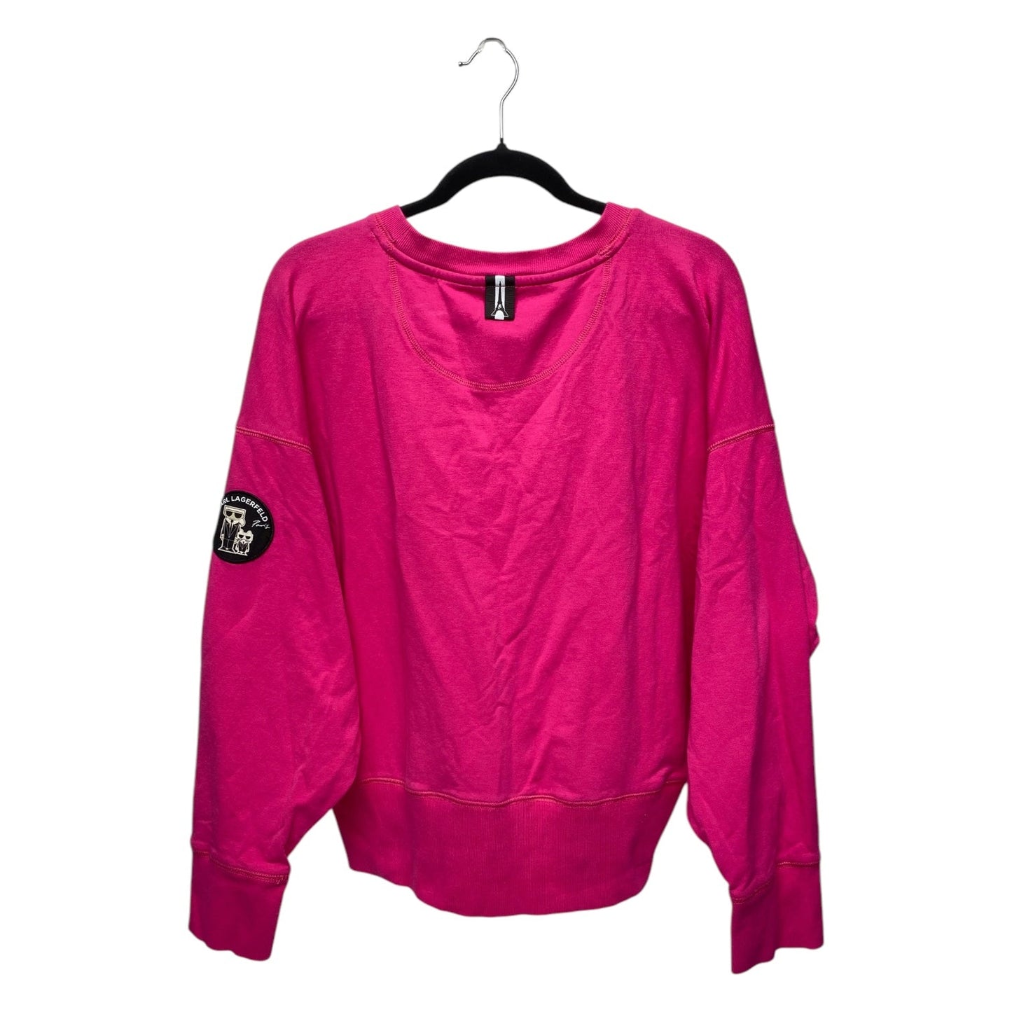 Sweatshirt Crewneck By Karl Lagerfeld In Pink, Size: L