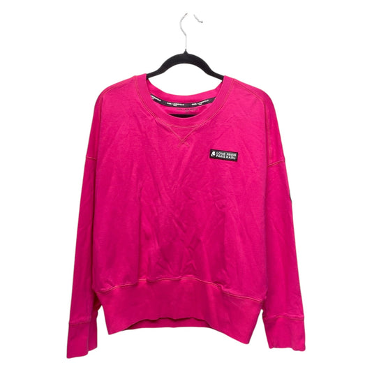 Sweatshirt Crewneck By Karl Lagerfeld In Pink, Size: L