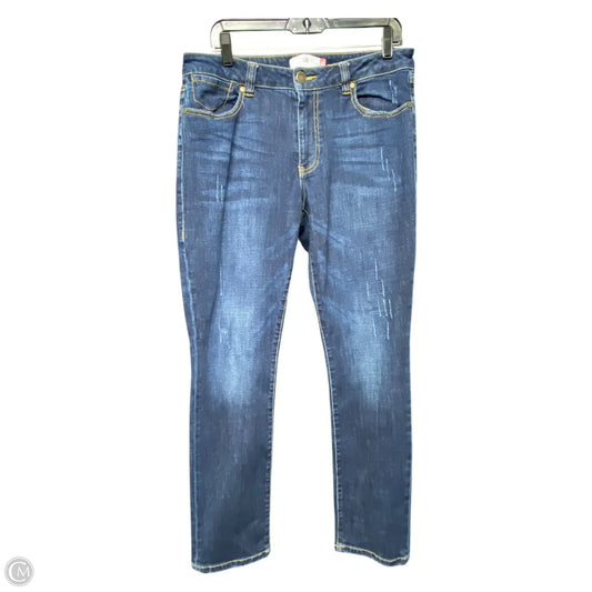 Jeans Straight By Cabi In Blue Denim, Size: 10