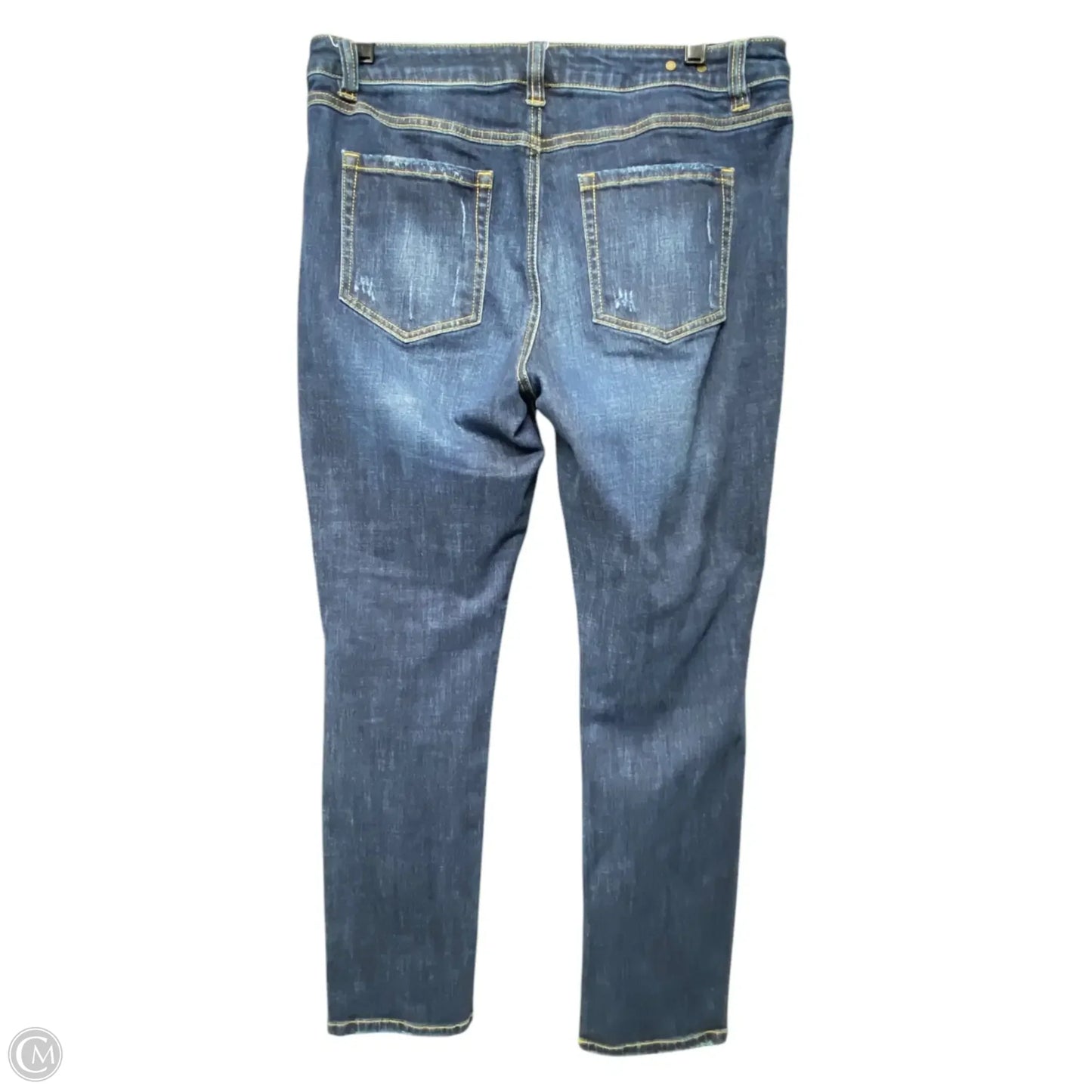 Jeans Straight By Cabi In Blue Denim, Size: 10