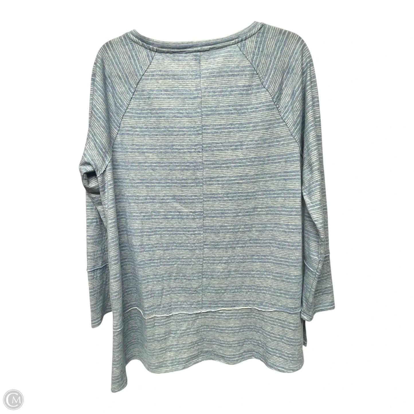 Top Long Sleeve By Soft Surroundings In Blue & White, Size: M