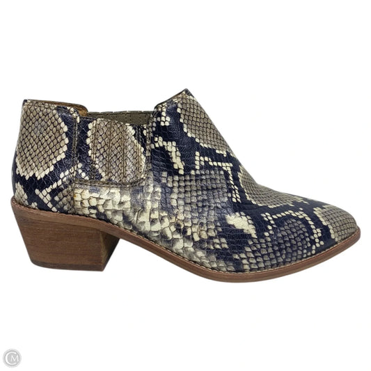 Boots Ankle Heels By Madewell In Snakeskin Print, Size: 7
