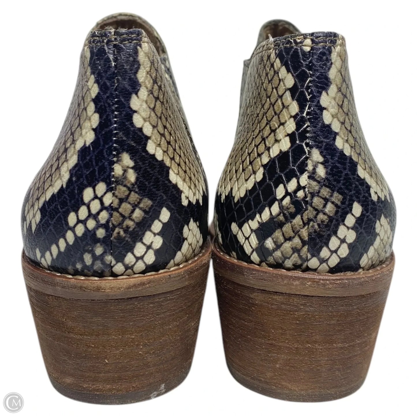 Boots Ankle Heels By Madewell In Snakeskin Print, Size: 7