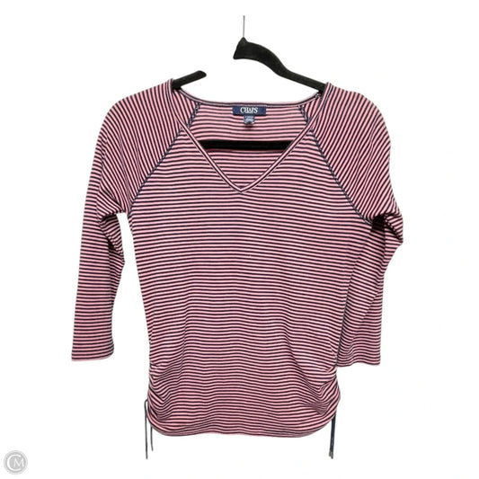 Top Long Sleeve By Chaps In Striped Pattern, Size: Sp