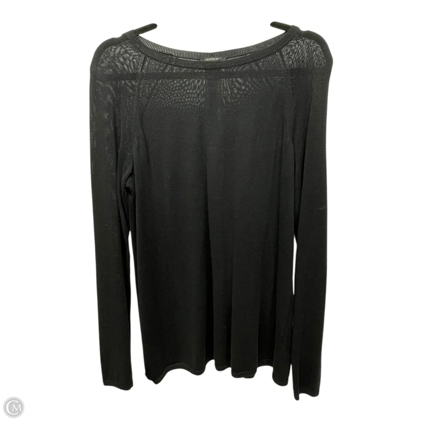 Sweater Cardigan Designer By Lafayette 148 In Black, Size: S
