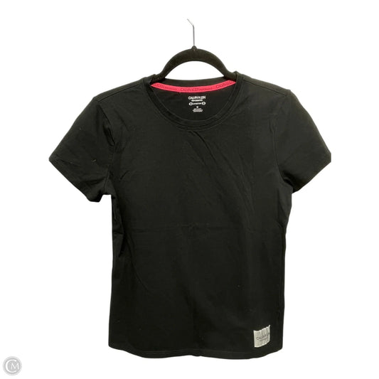 Athletic Top Short Sleeve By Calvin Klein Performance In Black, Size: M