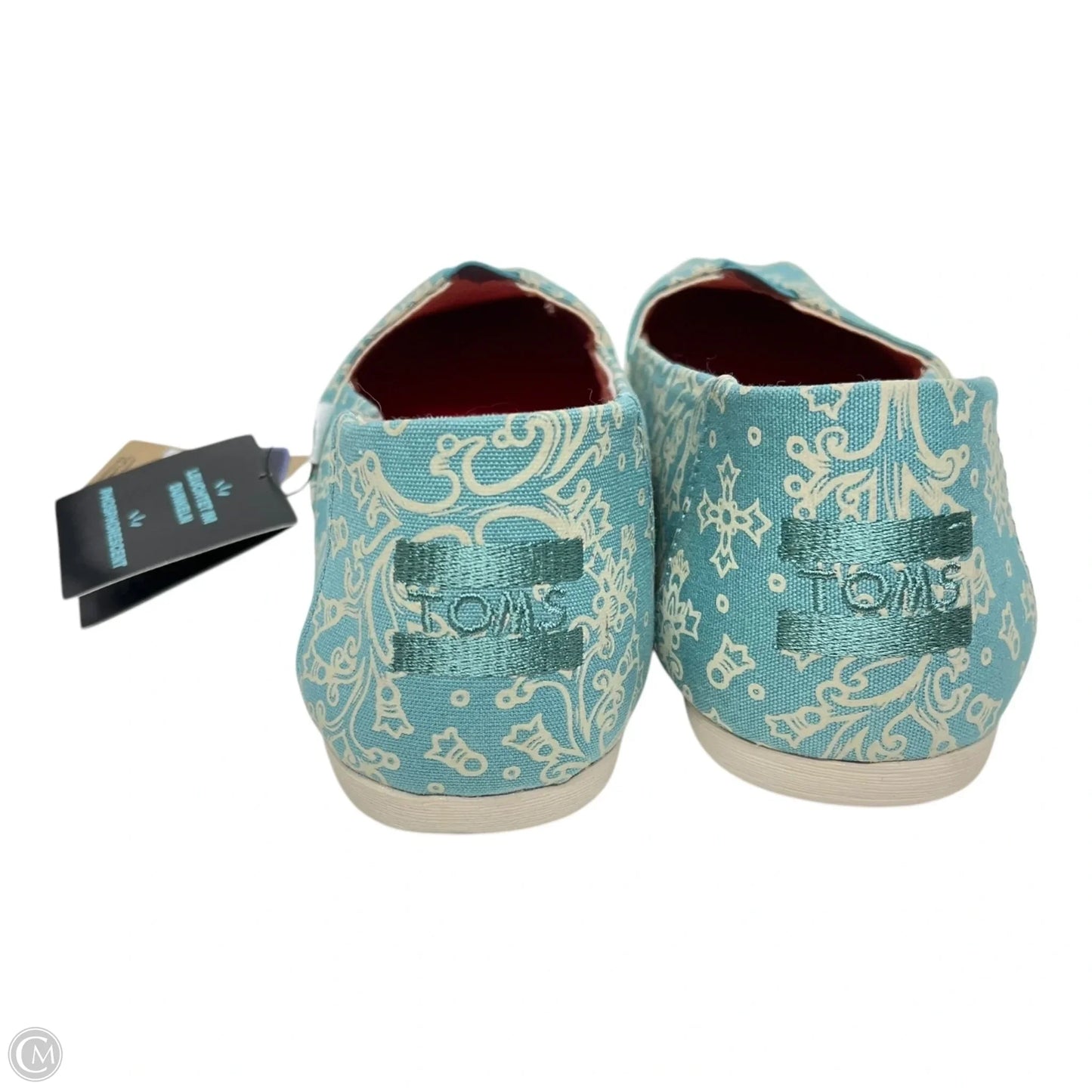 Shoes Flats By Toms In Blue & Cream, Size: 6.5