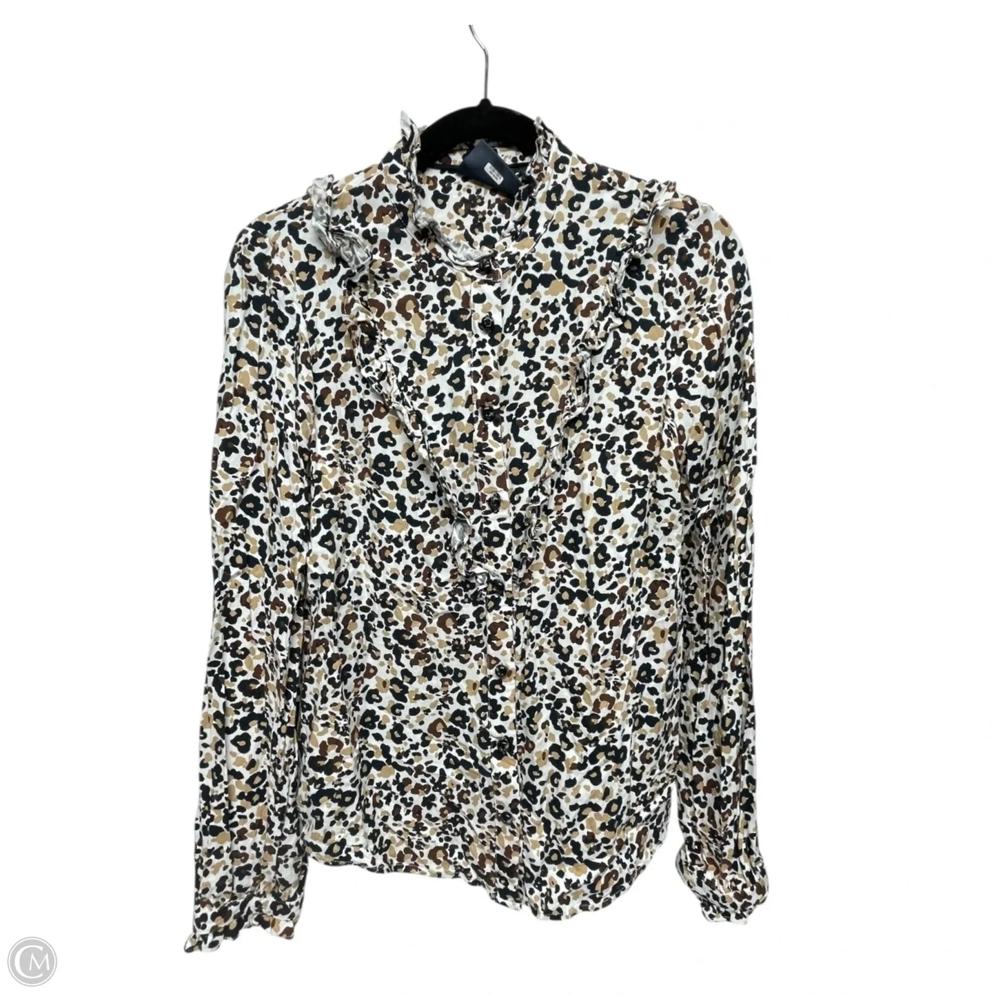 Top Long Sleeve By Maeve In Animal Print, Size: S