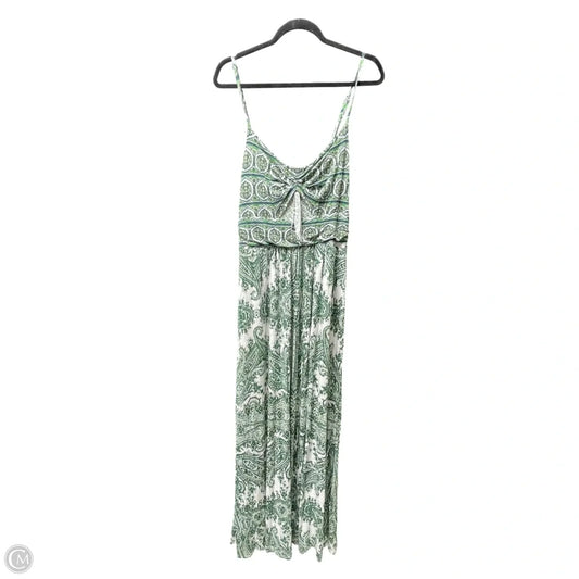 Dress Casual Maxi By Moulinette Soeurs In Green & White, Size: L