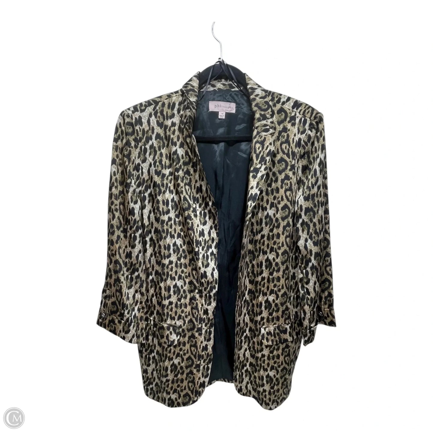 Blazer By Philosophy In Animal Print, Size: 14