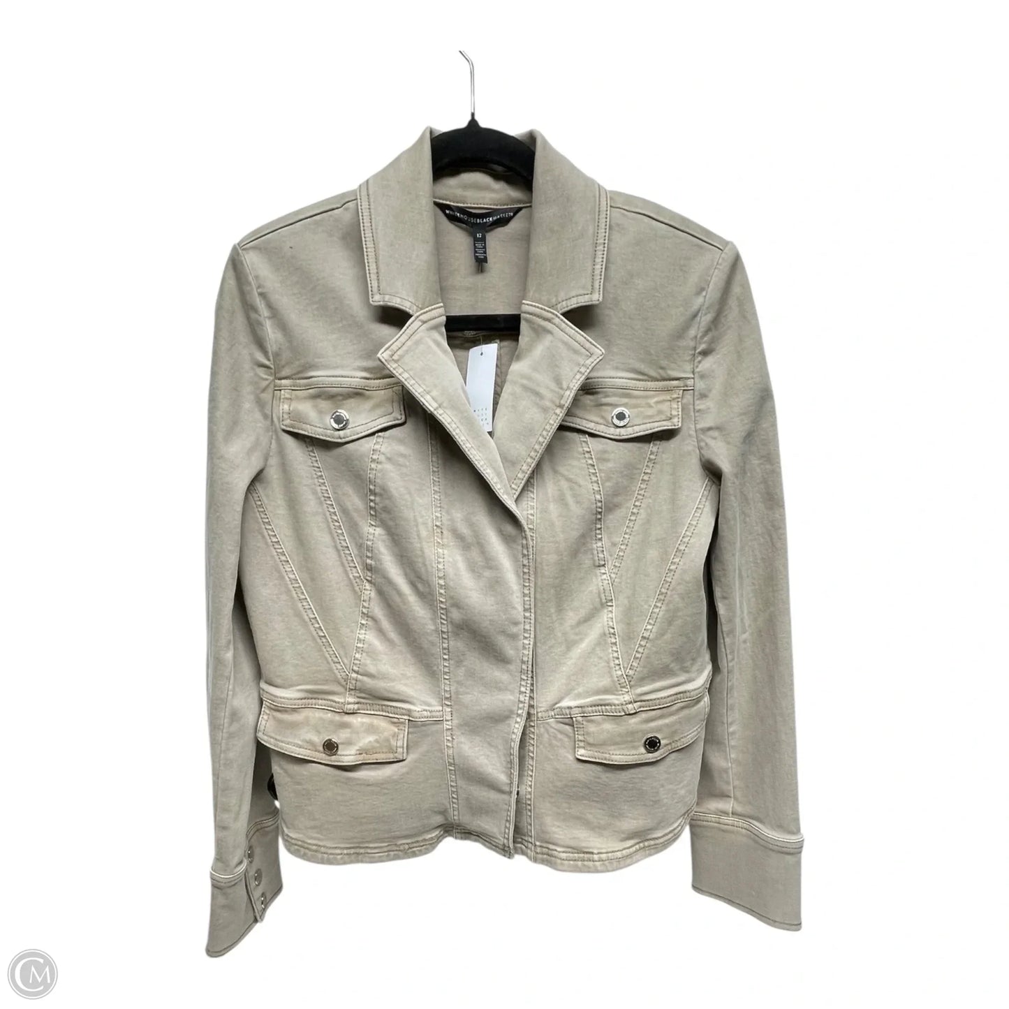 Jacket Denim By White House Black Market In Tan, Size: 12