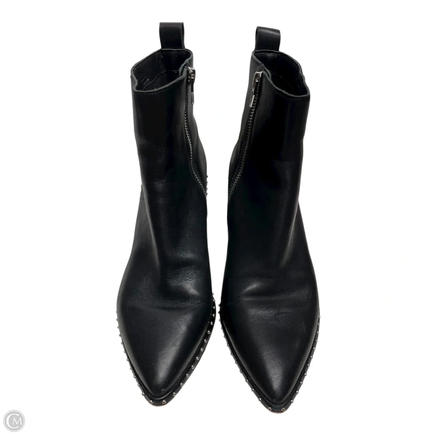 Boots Ankle Heels By Dolce Vita In Black & Silver, Size: 7