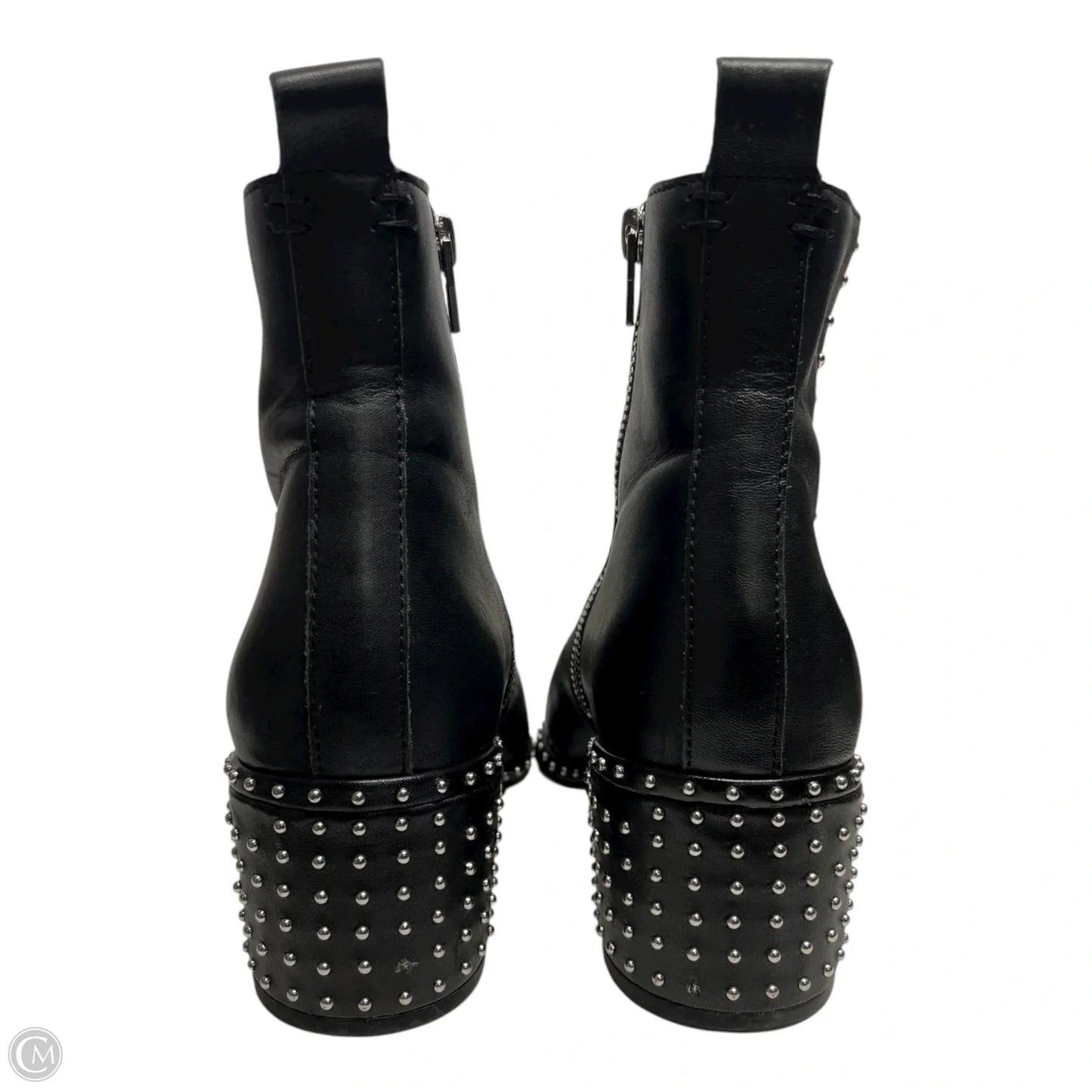 Boots Ankle Heels By Dolce Vita In Black & Silver, Size: 7