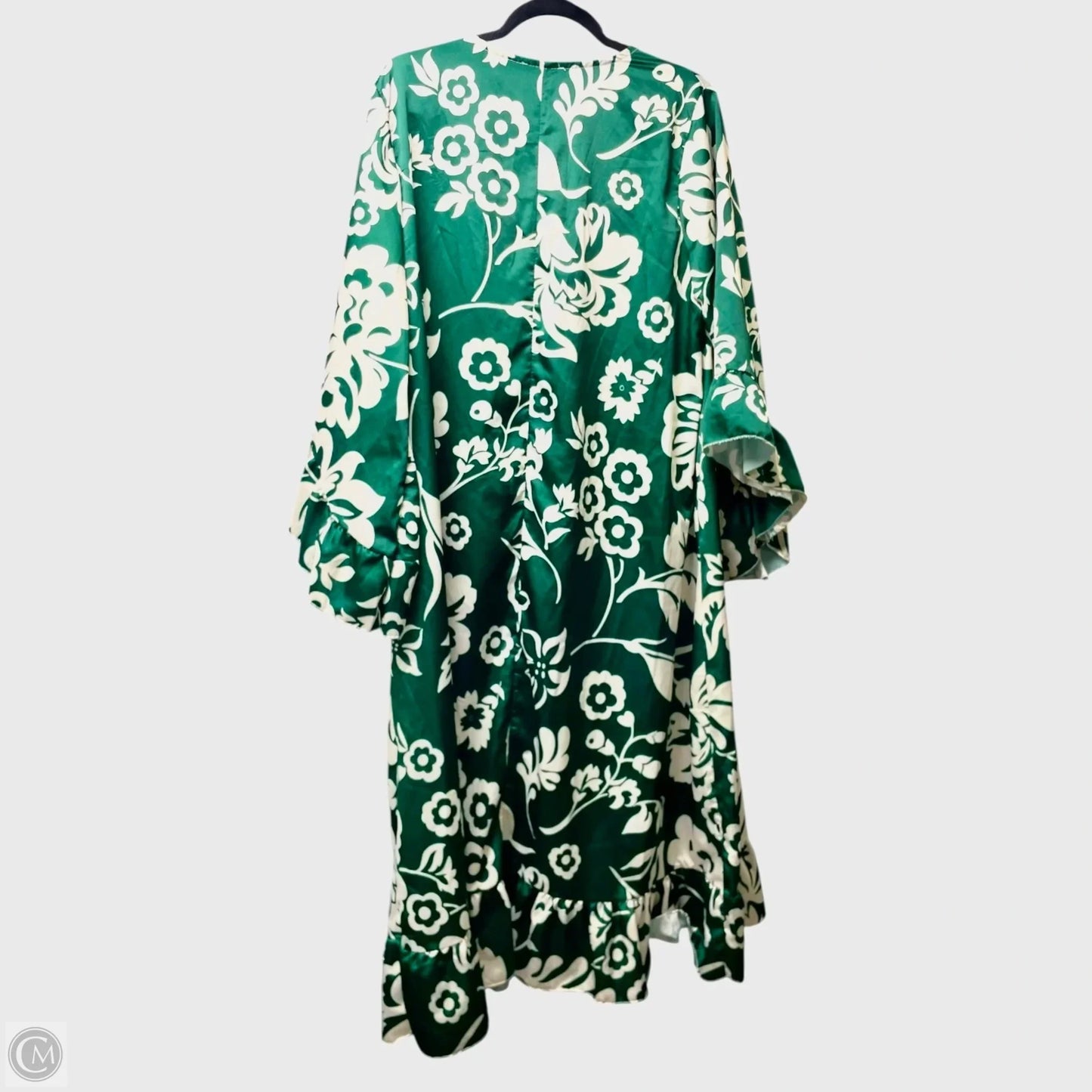 Dress Casual Midi By WALEXITA DESIGN  In Green & White, Size: 1x