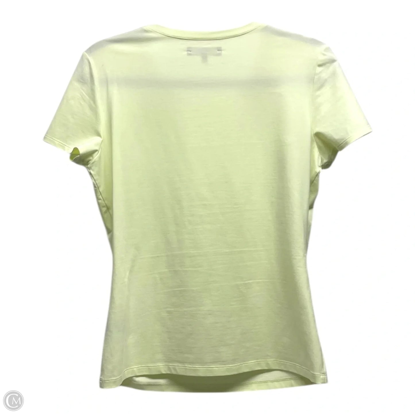Top Short Sleeve Designer By Lafayette 148 In Chartreuse, Size: M