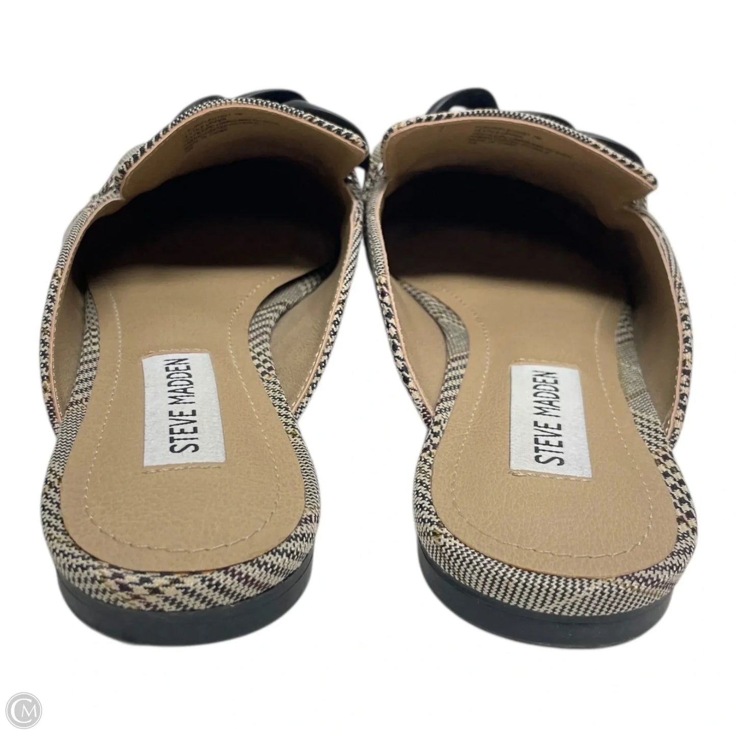 Shoes Flats By Steve Madden In Black & Tan, Size: 7