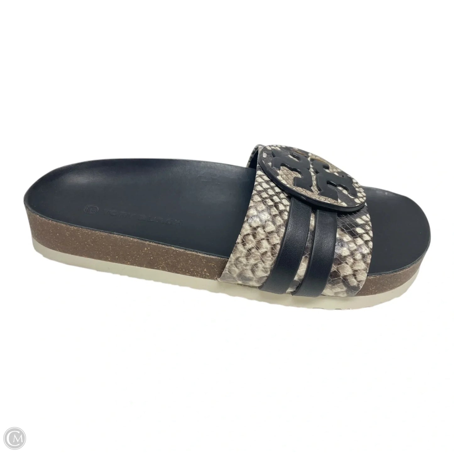 Sandals Designer By Tory Burch In Black & White, Size: 6.5