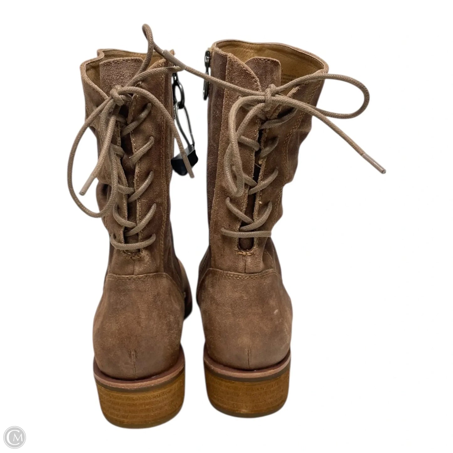 Boots Ankle Heels By Sofft In Brown, Size: 9.5