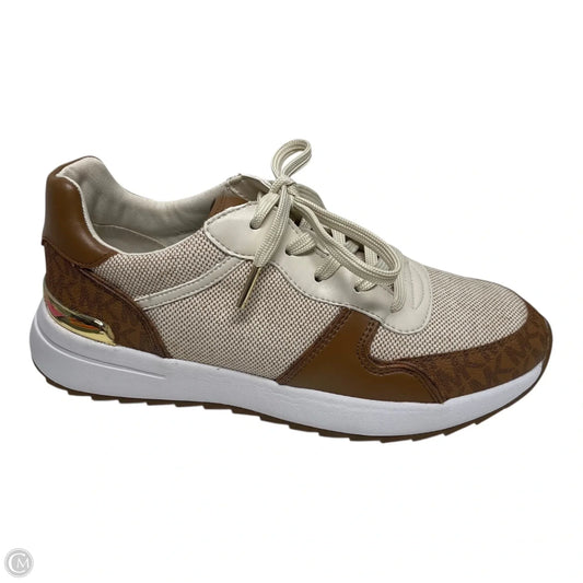 Shoes Sneakers By Michael By Michael Kors In Tan & White, Size: 8
