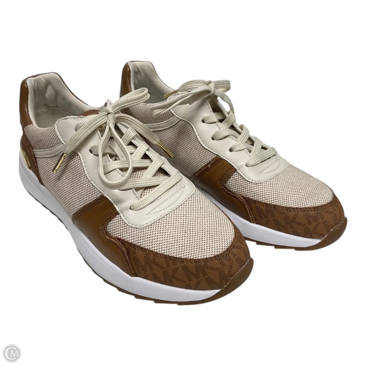 Shoes Sneakers By Michael By Michael Kors In Tan & White, Size: 8
