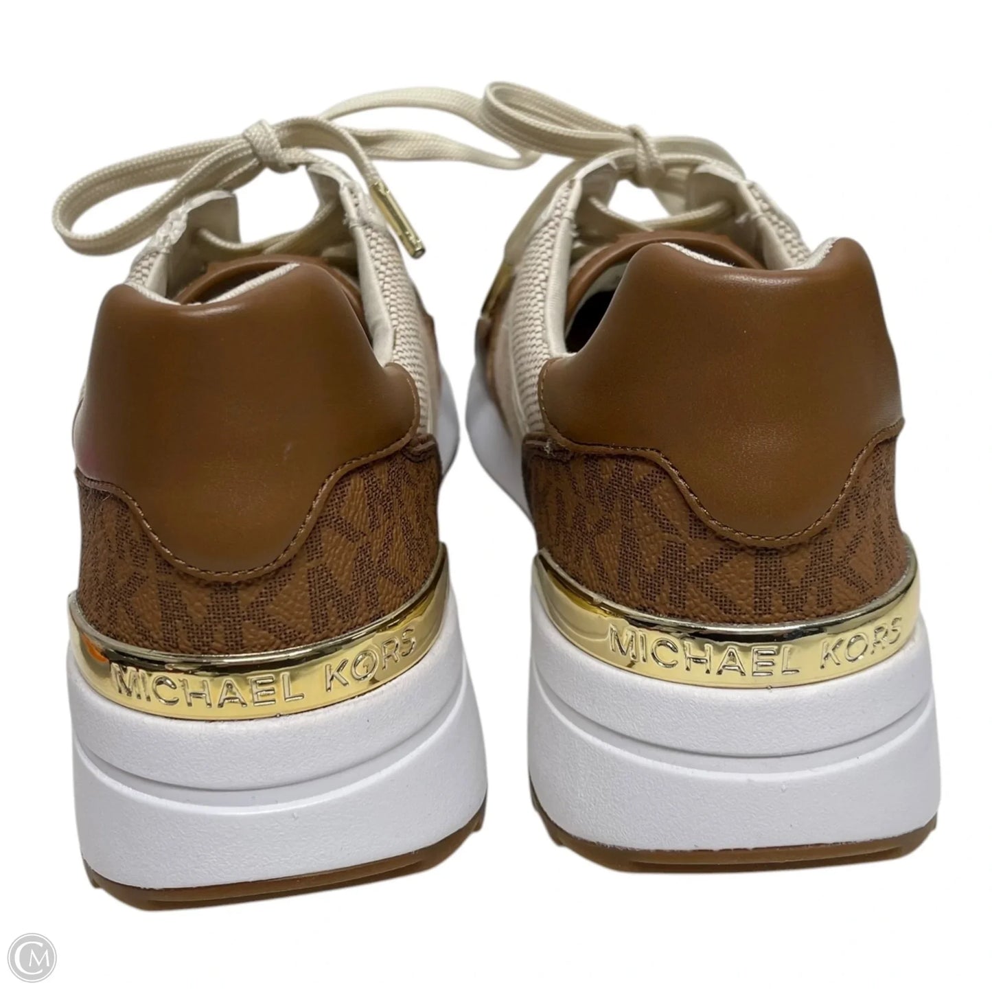 Shoes Sneakers By Michael By Michael Kors In Tan & White, Size: 8