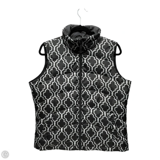 Vest Puffer & Quilted By Lands End In Grey & White, Size: Mp