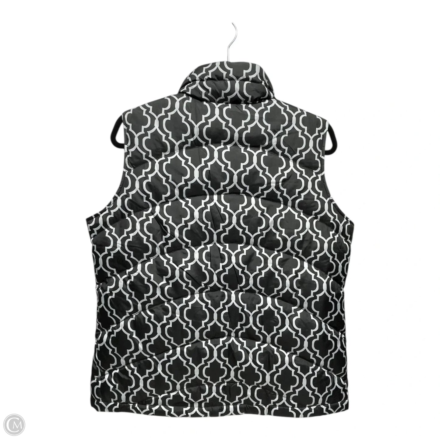 Vest Puffer & Quilted By Lands End In Grey & White, Size: Mp