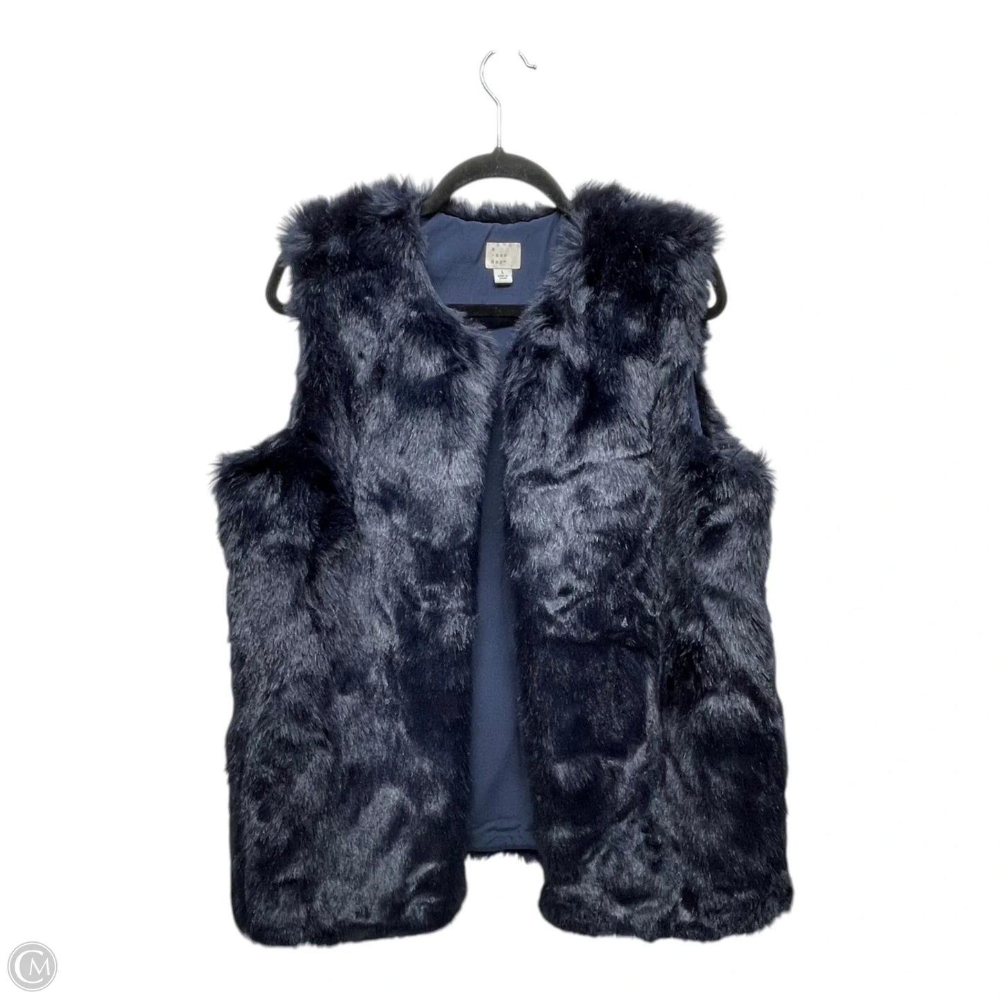 Vest Faux Fur & Sherpa By A New Day In Blue, Size: L