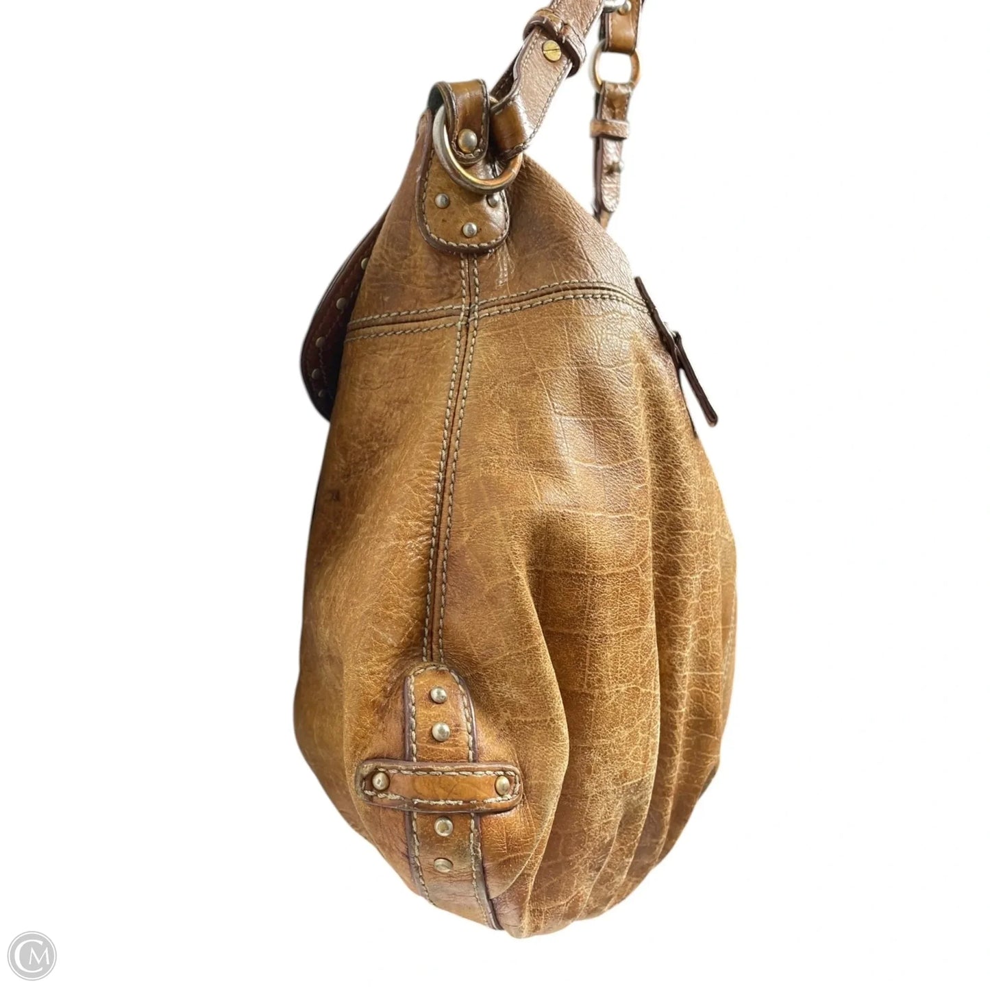 Handbag Leather By Maxx New York, Size: Medium