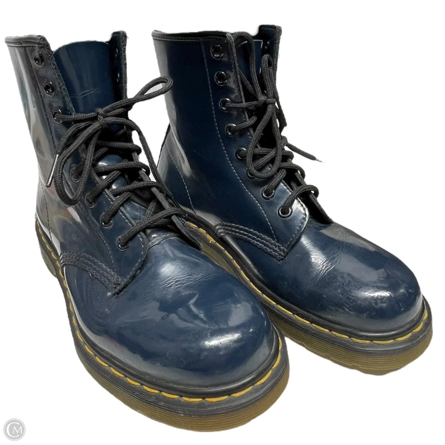 Boots Ankle Flats By Dr Martens In Blue, Size: 6