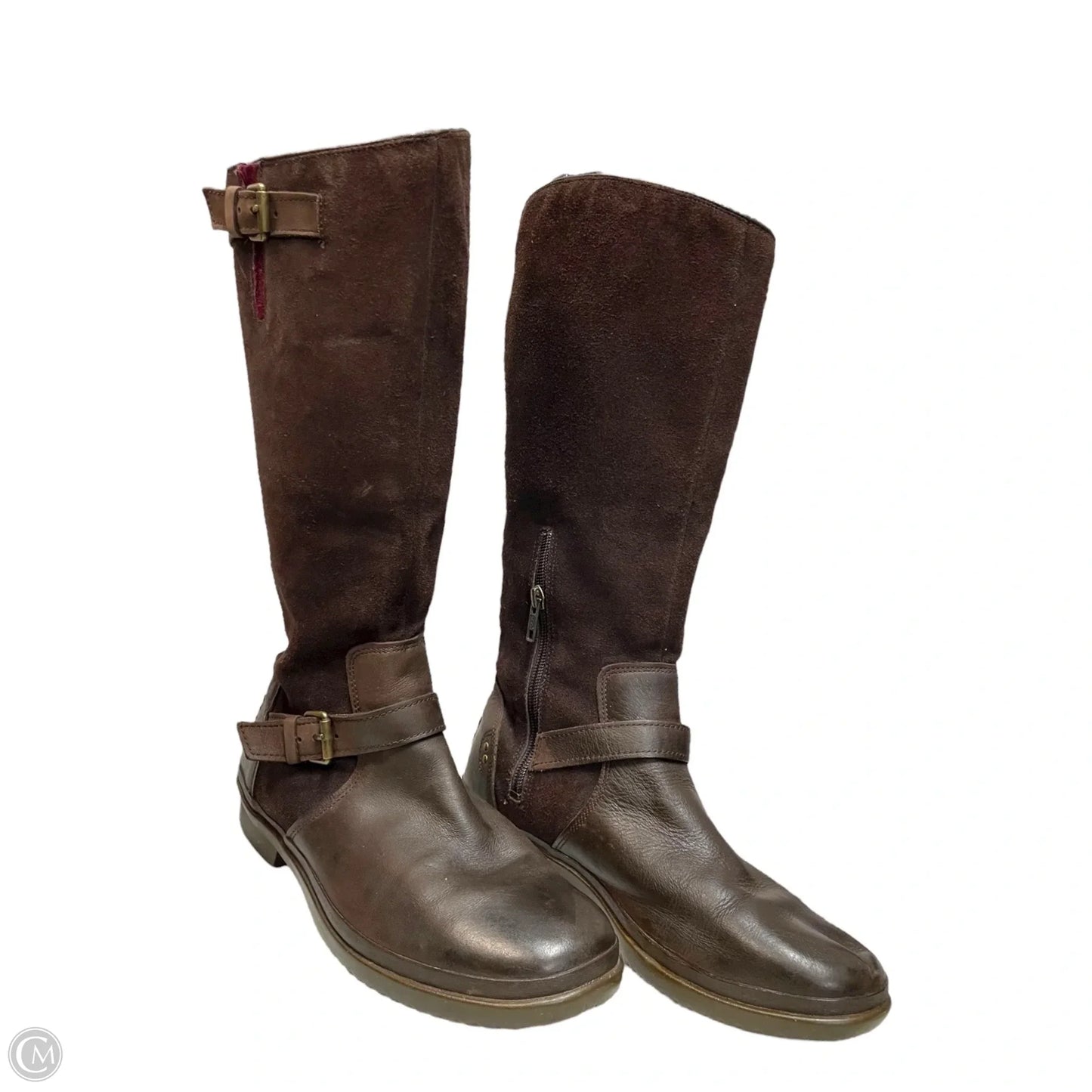 Boots Designer By Ugg In Brown, Size: 10