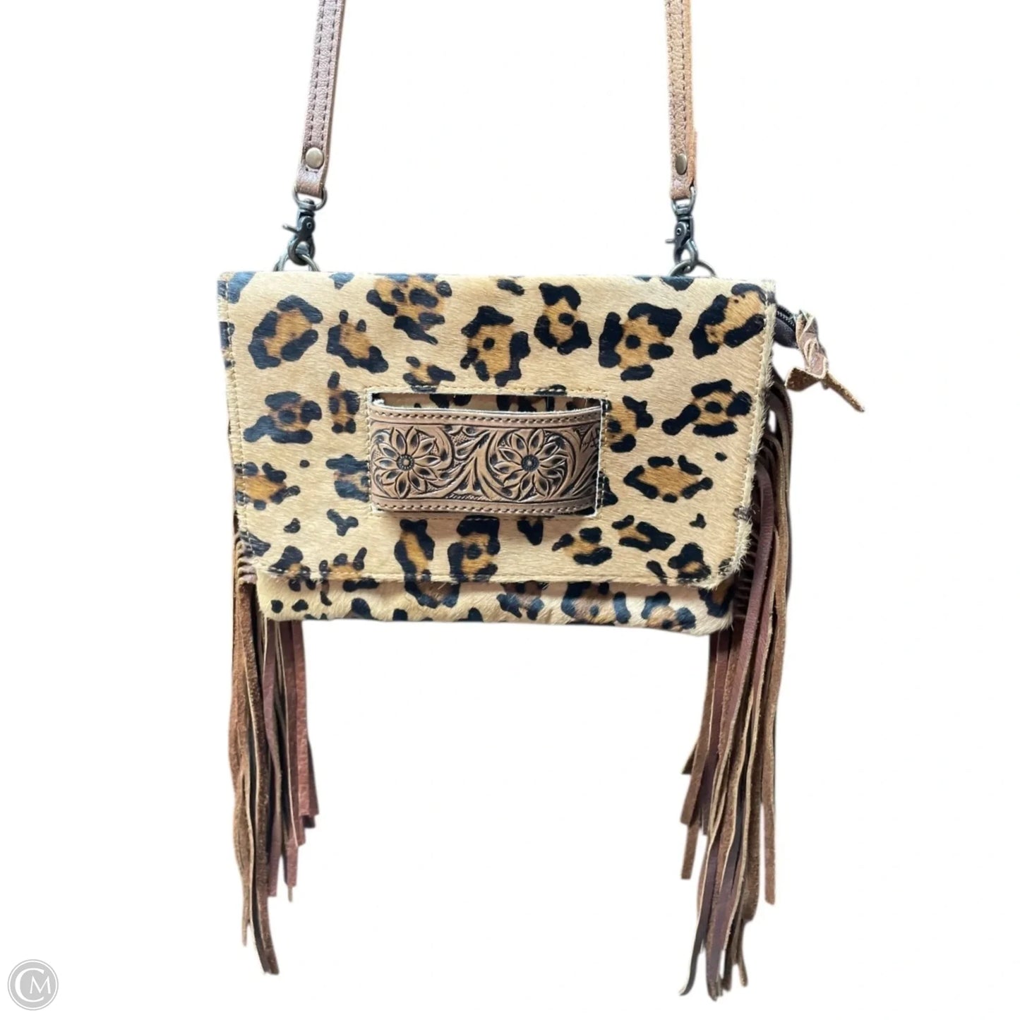 Crossbody Leather By Cmb, Size: Medium