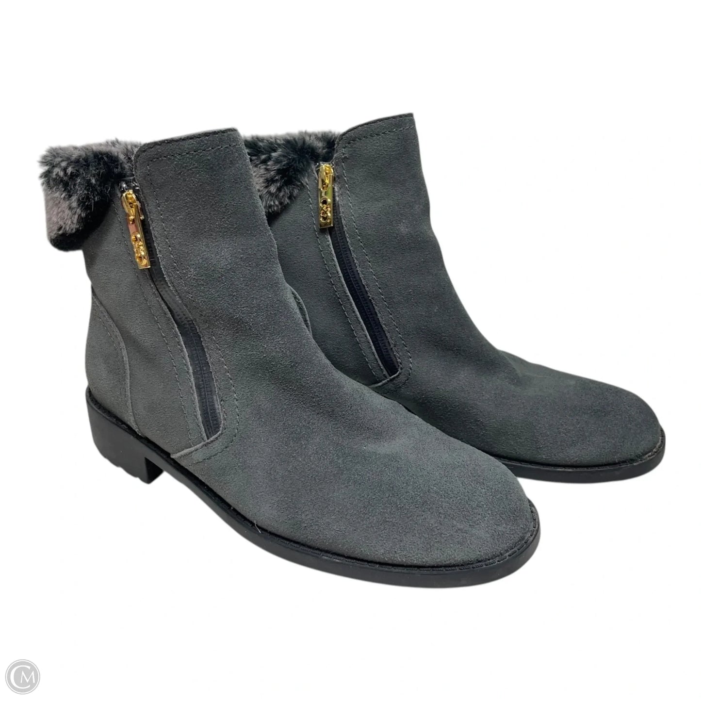 Boots Ankle Heels By Cole-haan In Black & Grey, Size: 8.5