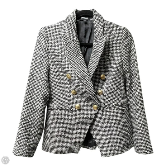 Blazer By Express In Black & White, Size: Xs