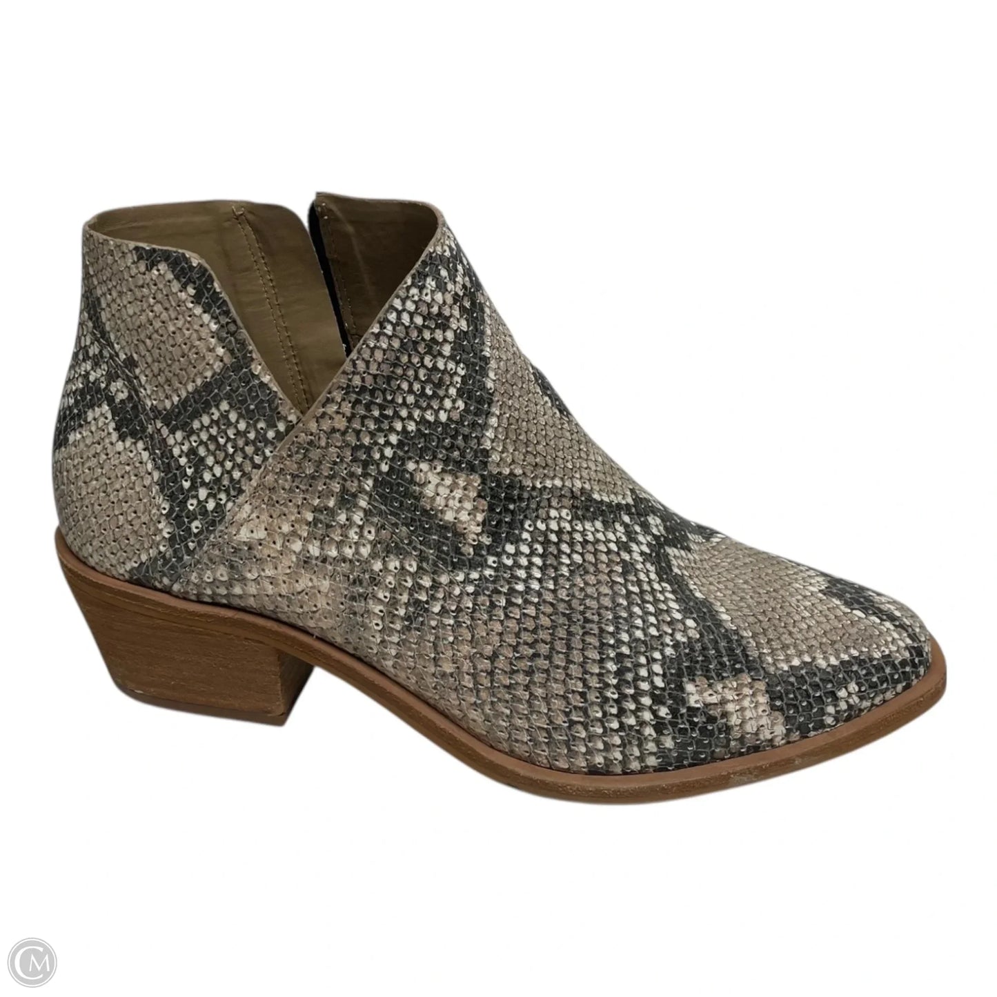 Boots Ankle Heels By Vince Camuto In Snakeskin Print, Size: 8.5