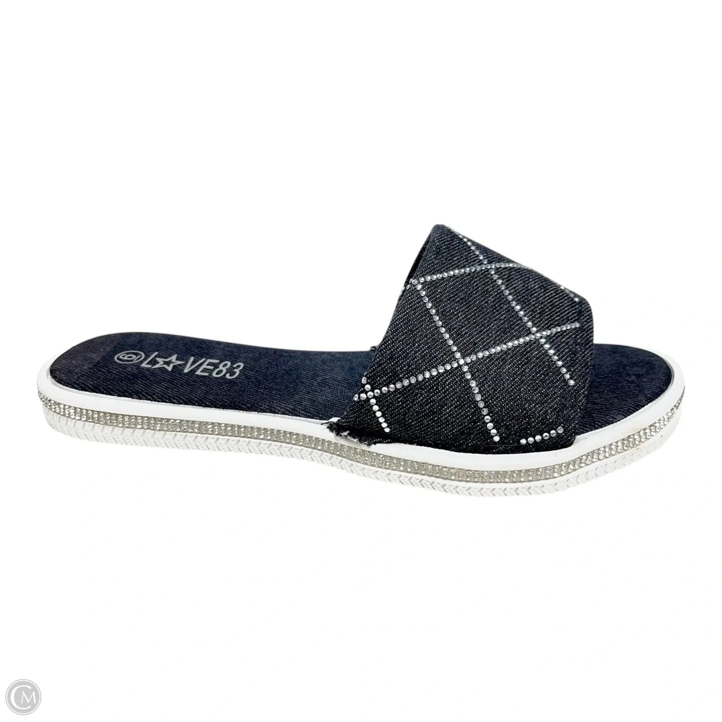 Sandals Flats By Clothes Mentor In Black & White, Size: 6