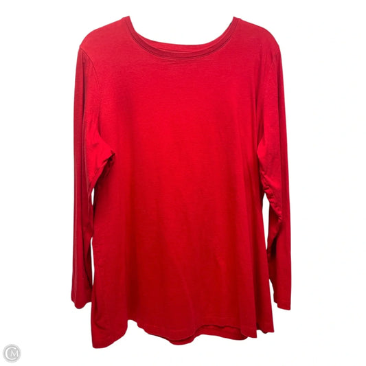 Top Long Sleeve By Woman Within In Red, Size: 2x
