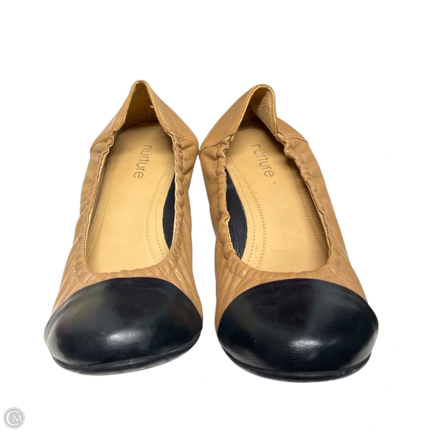 Shoes Flats By Nurture In Black & Tan, Size: 6.5