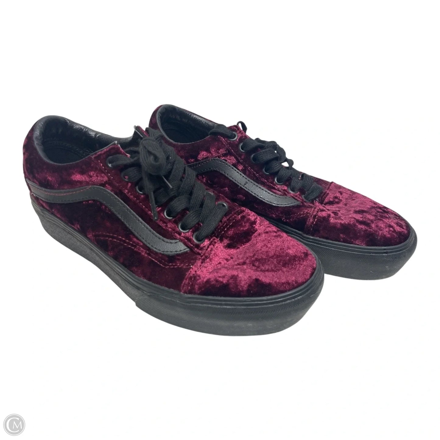Shoes Sneakers By Vans In Black & Purple, Size: 8.5