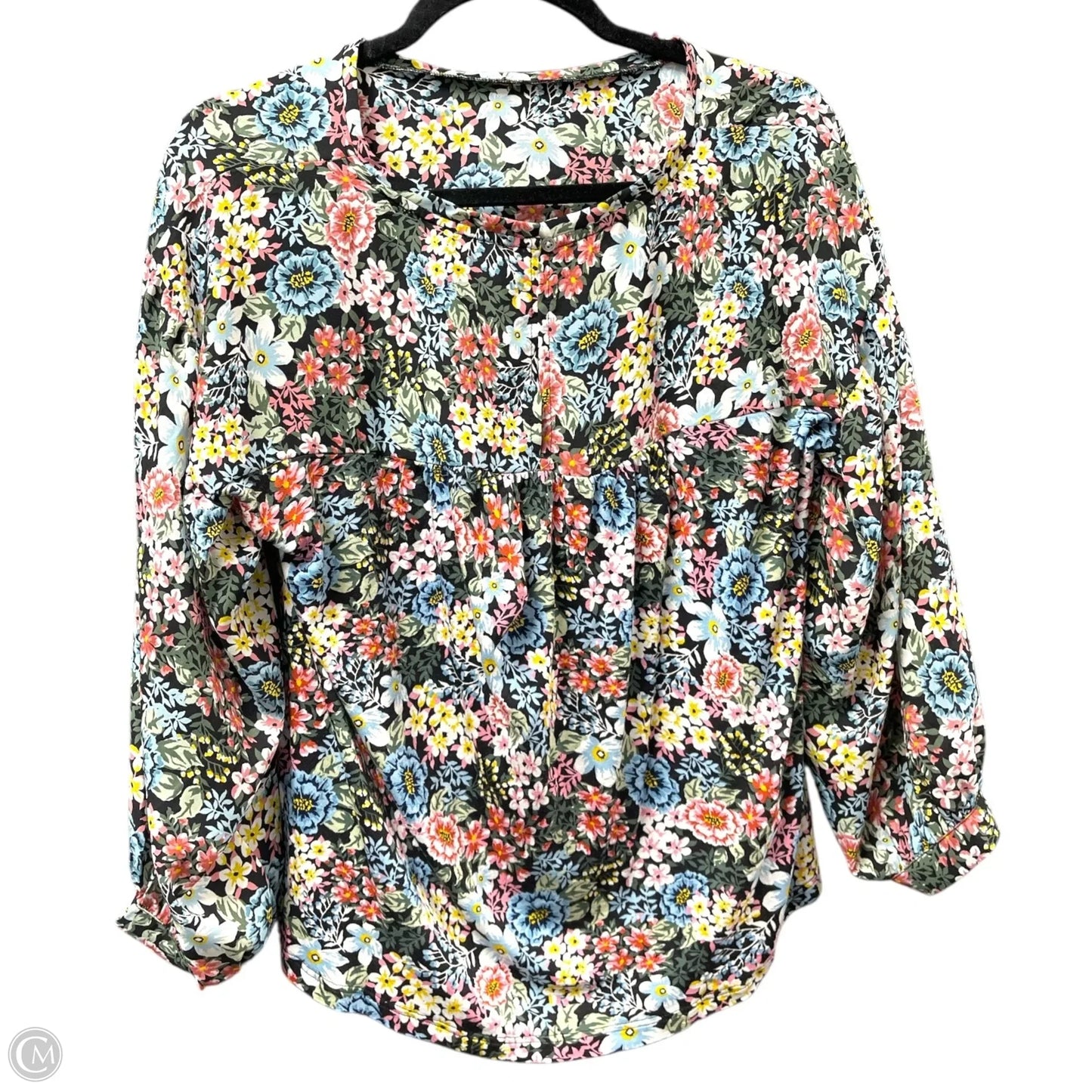 Top Long Sleeve By Loft In Floral Print, Size: S