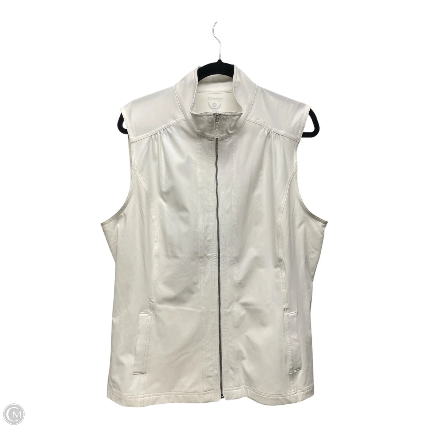 Athletic Jacket By Zenergy By Chicos In White, Size: Xl