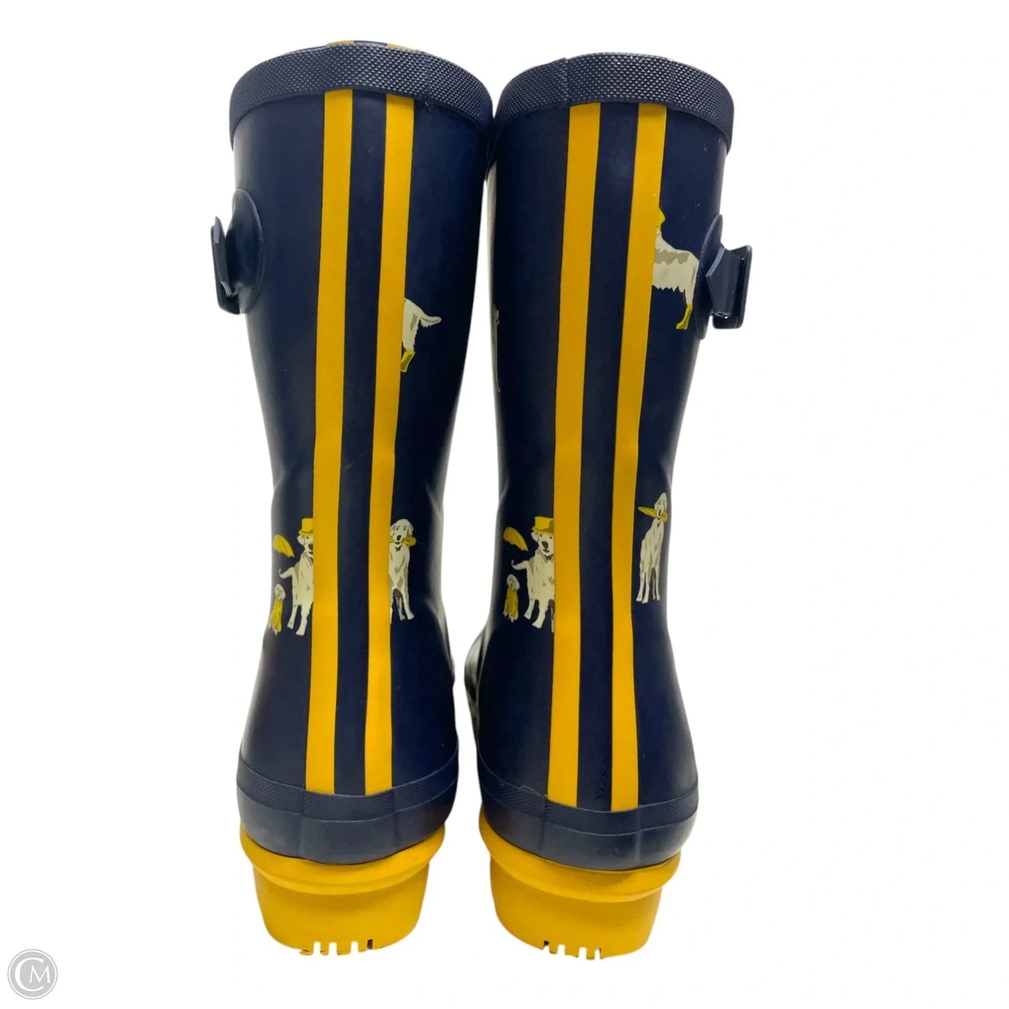 Boots Rain By Joules In Blue & Yellow, Size: 9