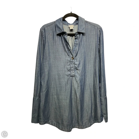 Top Long Sleeve By Chicos In Blue, Size: M