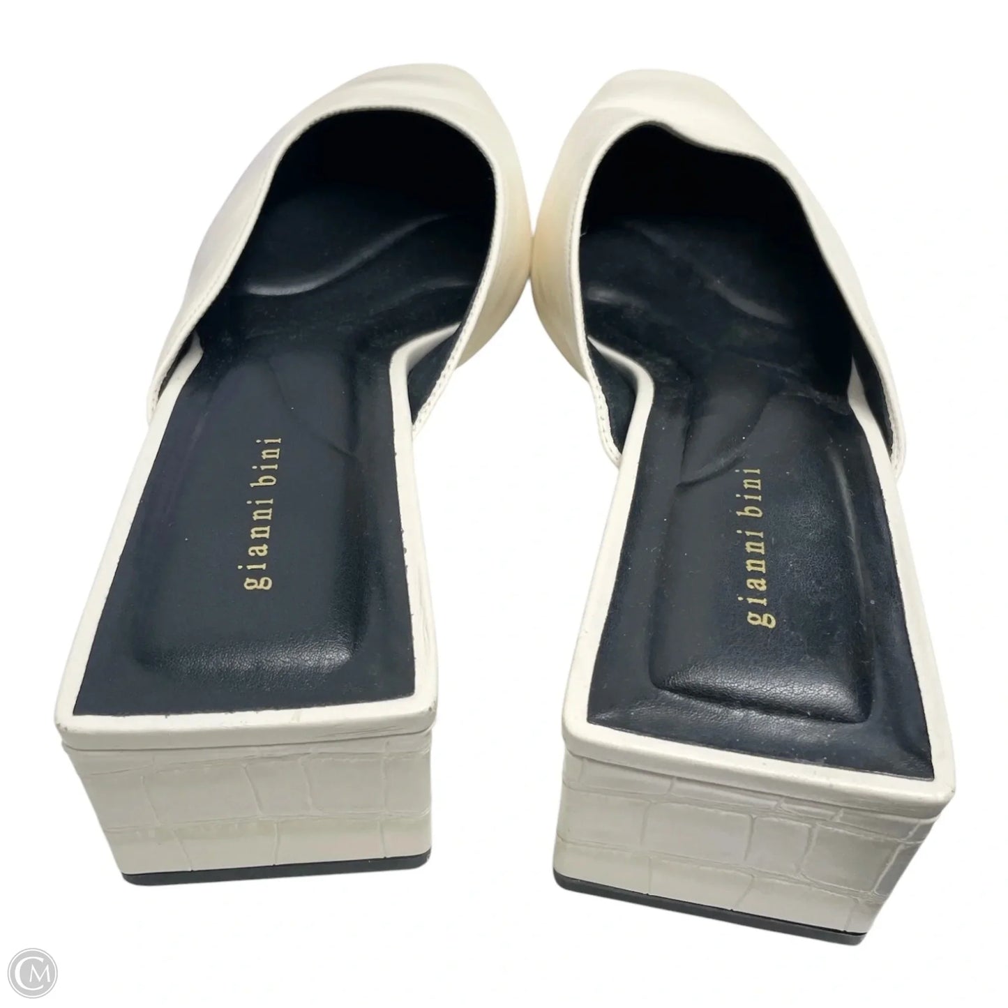 Shoes Heels Block By Gianni Bini In White, Size: 8.5