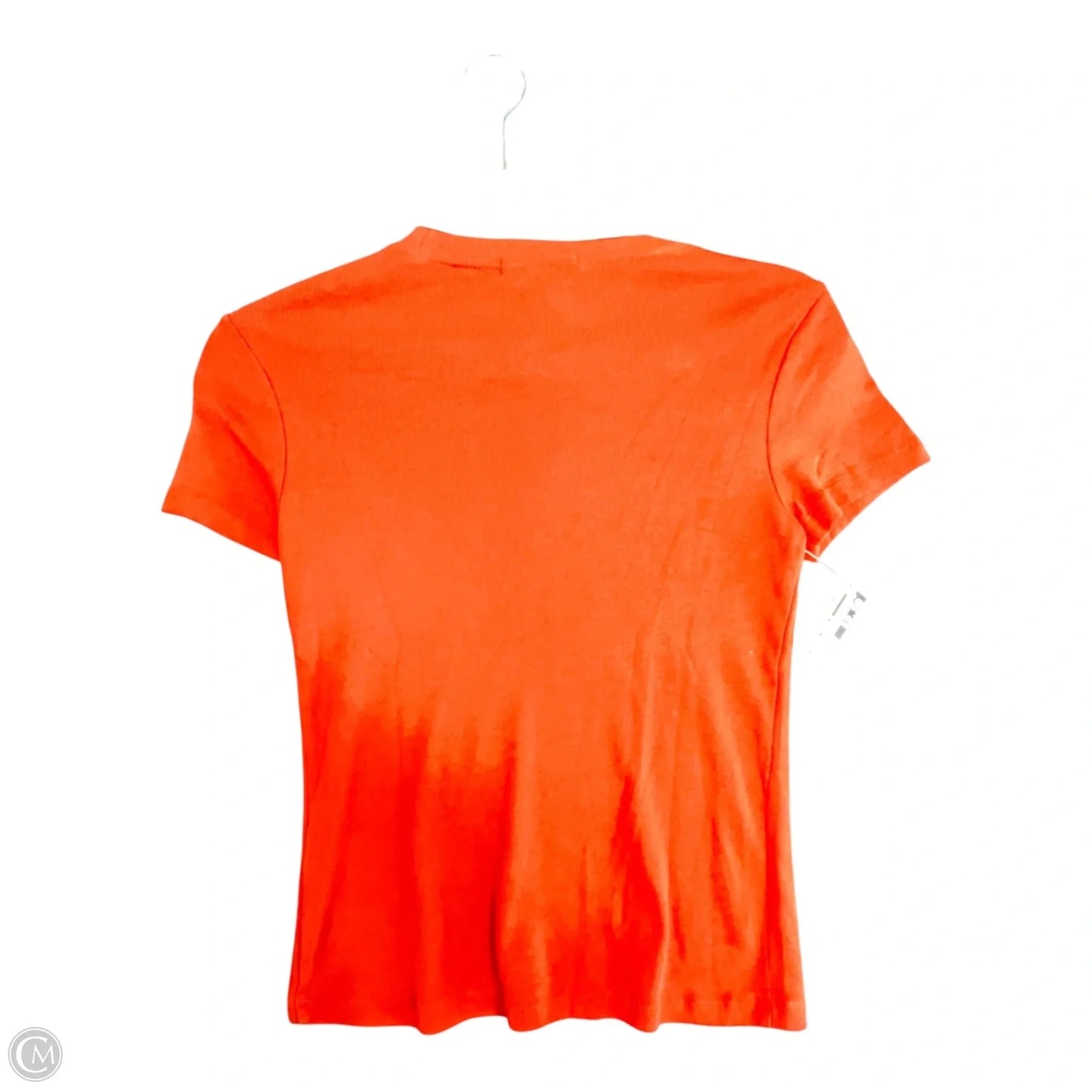 Top Short Sleeve Basic By Banana Republic In Orange, Size: Xs