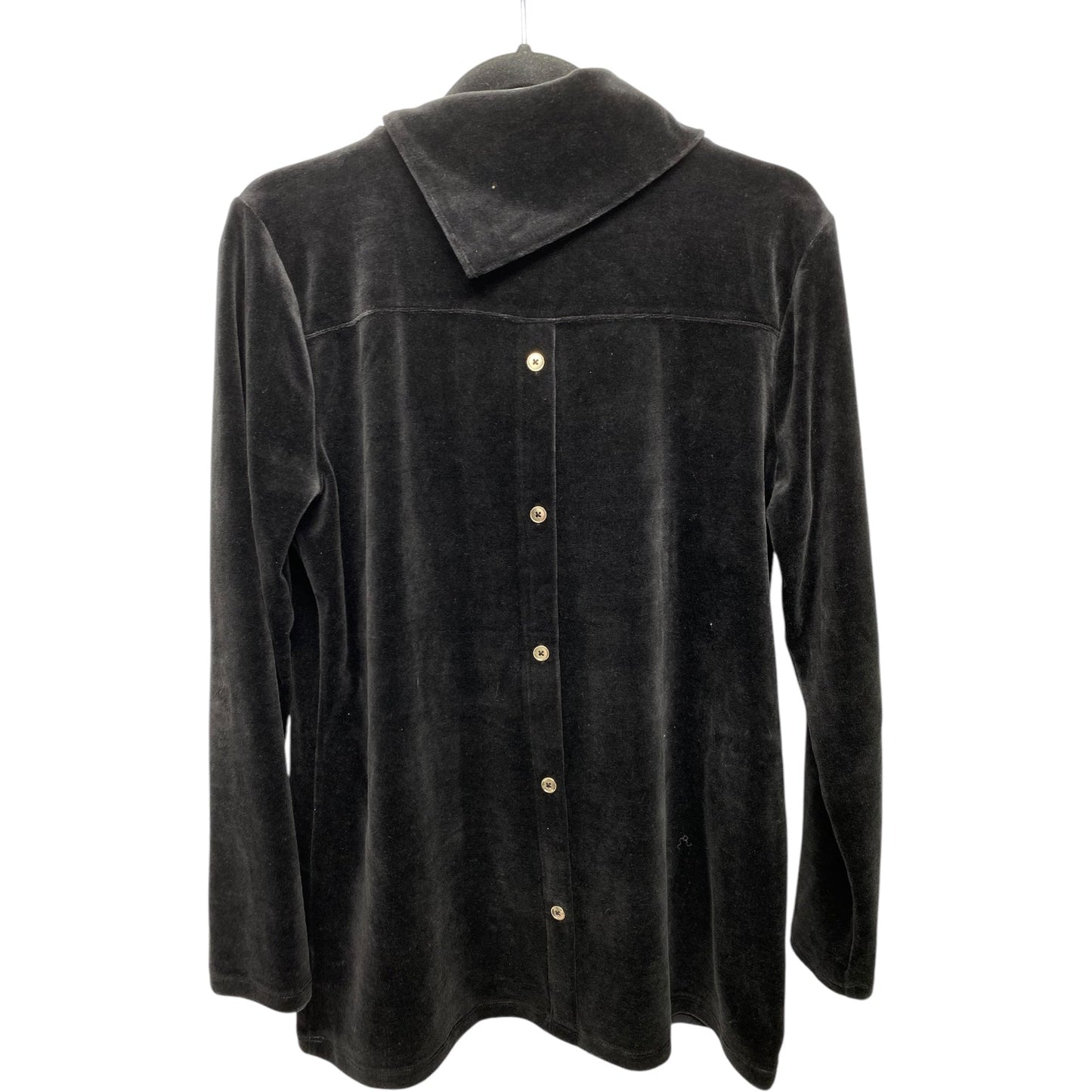 Jacket Shirt By Talbots In Black, Size: M