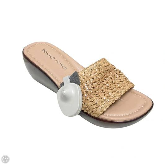 Sandals Heels Wedge By Donald Pliner In Tan, Size: 7.5